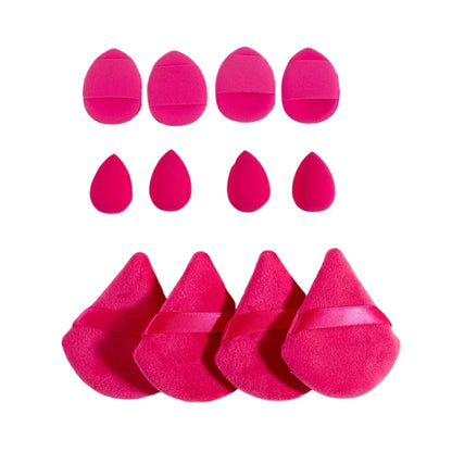 12-Piece Makeup Sponge Set - 4 Loose Powder Puffs 4 Mini Air Cushion Puffs 4 Beauty Eggs Mini Beauty All-Purpose Beauty Tools