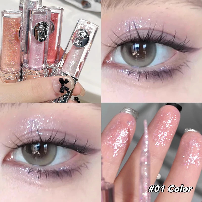 ART VALUE Glitter Liquid Eyeshadow Pearly Shimmer Highlighter Lasting Fine Shiny Pink Eyeshadow Charming Eye Makeup Illuminator