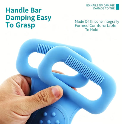 Dual-Sided Silicone Exfoliating Bath Body Scrubber Universal Men Women Back Scrubbing Mud Bathing Towel Cleaning Skin Care Tool