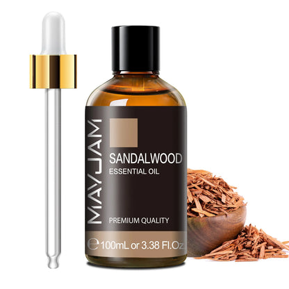 MAYJAM 100ml Pure Essential Oil with Glass Dropper, Aromatherapy Essential Oils Lavender Eucalyptus Rosemary Vanilla Aroma Oil