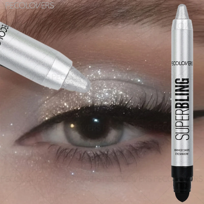 1 Pc High Color Rendering Shimmer Eyeshadow Pen, Shiny Colors Eye Shadow Stick, Eye-catching Eye Makeup, Music Festival Makeup