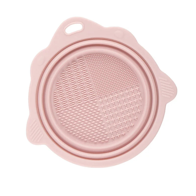 1Pcs Silicone Makeup Brush Washing Bowl Cleaning Box Sponge Powder Puff Washer Beauty Egg Drying Storage Makeup ToolArtifact