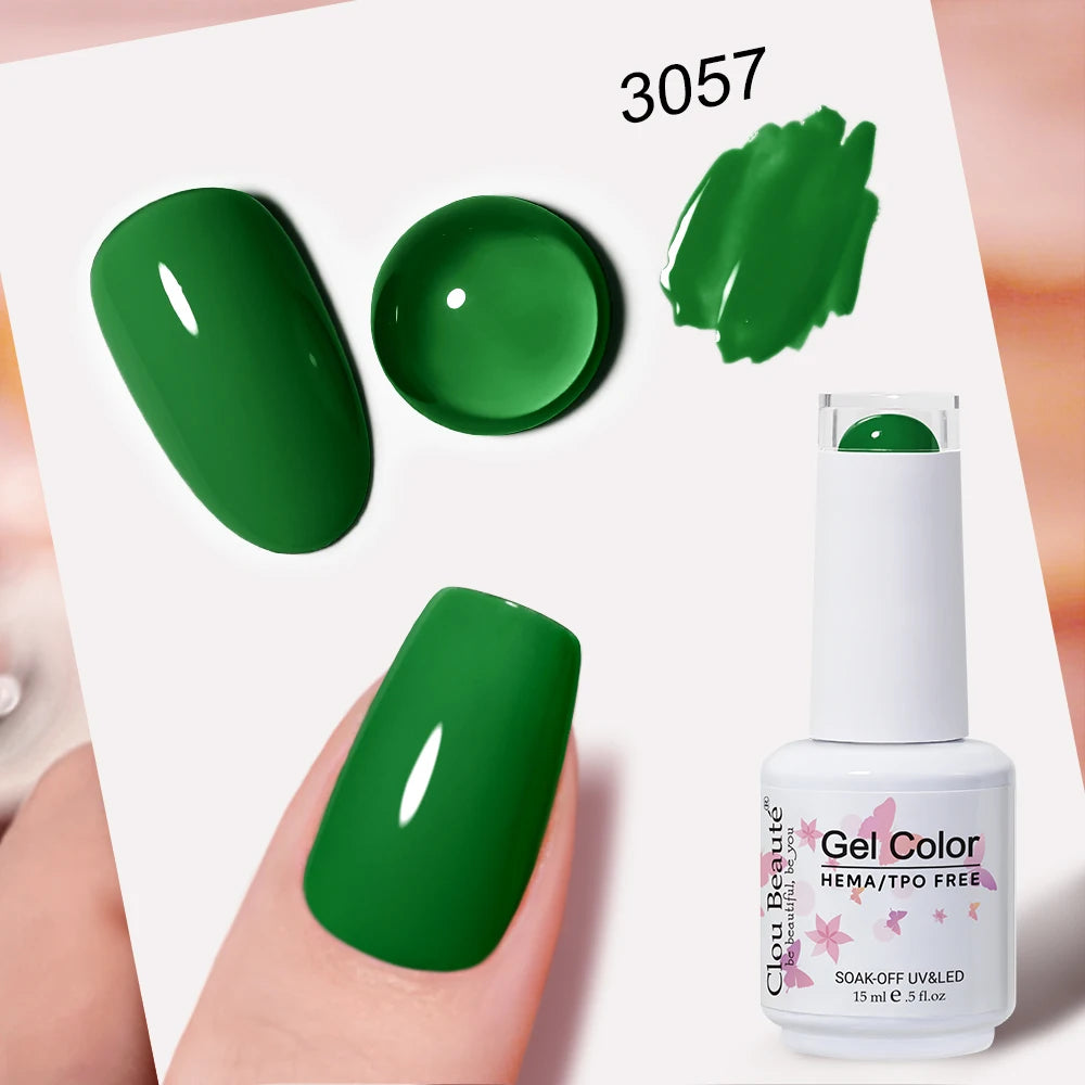 Clou Beaute 15ml Nail Gel Polish Vernis Semi Permanent UV Soak off Varnish Tpo Free Nail Polish Nail Art Gel Lacquer
