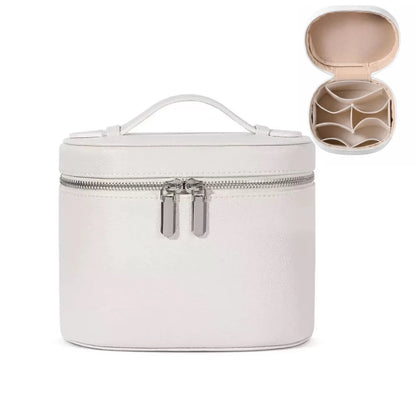 Large Capacity Cosmetic Box PU Leather Internal Storage Box Travel Organizer Bag Waterproof Zipper Closure Makeup Bag Daily Use