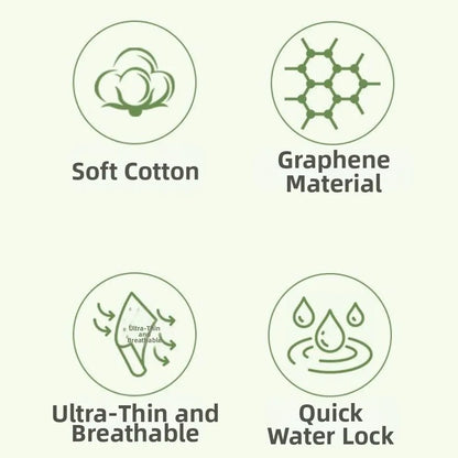 5Pcs Graphene Reusable Sanitary Pads Leak Proof Fast Absorbent Menstrual Cloth Pads Anti-Slip Soft Washable Sanitary Napkins