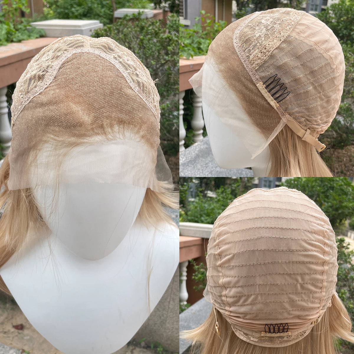 Blonde Mixed Color 13x4 Synthetic Lace Front Wigs for Women Cosplay Shoulder Length Short Curly Synthetic Wigs Layers Ponytails