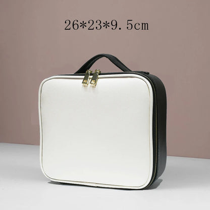 Waterproof PU Leather Cosmetic Bag Professional Large Capacity Storage Make Up Handbag Case Travel Toiletry Makeup Bag For Women