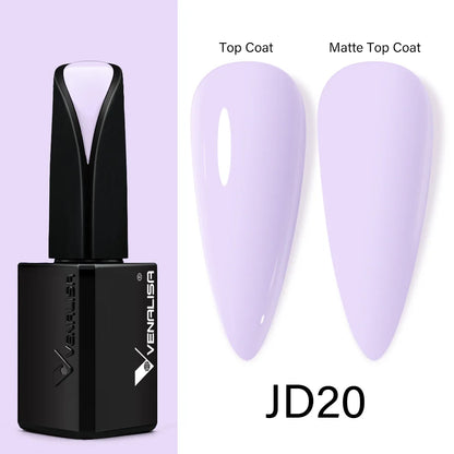 Venalisa15ML Silky Matte TPO FREE Topcoat No Cleaning Nail Lacquer Full Coverage Long Lasting Gorgeous Color Nail Varnish