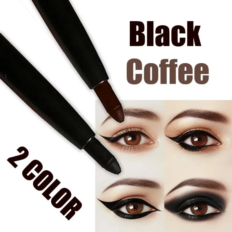 1/3Pcs Waterproof and Sweat-Proof Black Matte Eyeliner Pencil Long-Lasting Smudge-Proof Eye liner Suitable for Heavy Eyes Makeup