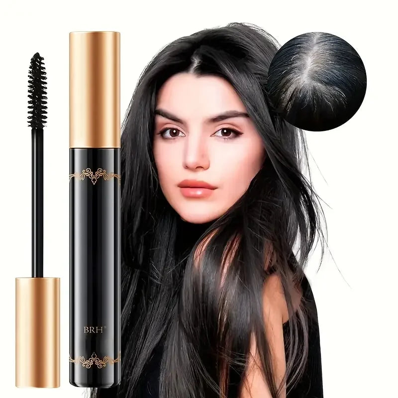 Disposable hair pen to cover gray hair, natural black hair temporary hair toner to replenish color and root without fading pure