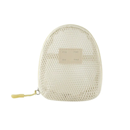 Casual Nylon Cosmetic Bag With Zipper Hand-held Mesh Makeup Bags Multipurpose Mesh Storage Pouch Women