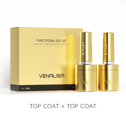 2/3pcs*10ml Venalisa Nail Gel Polish HEMA/TPO FREE Super Quality Ultra Glossy Diamond Top Coat Gel Soak Off UV/LED Base Coat