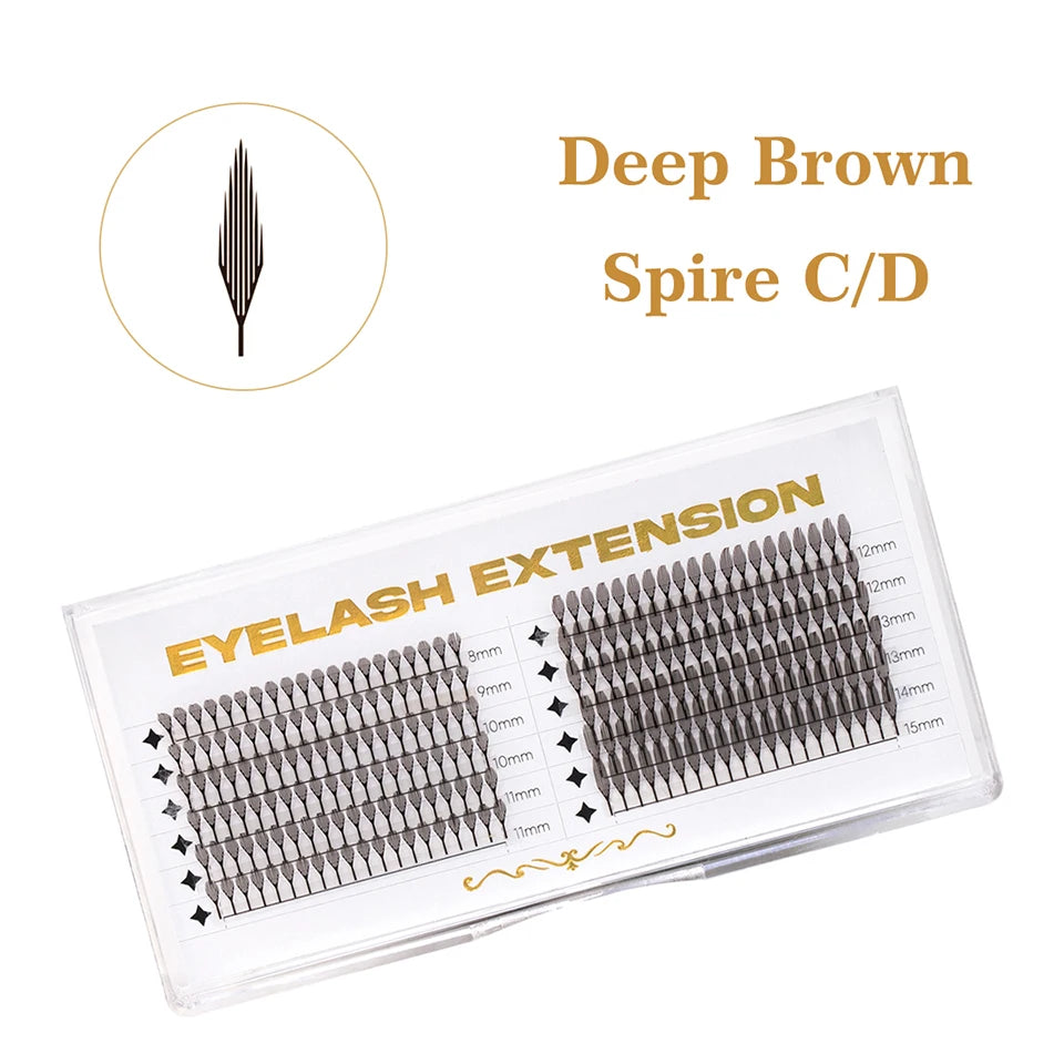 AGUUD Color Shiny Comic Spire Lashes Extension Manga Style Holographic Feather Lash Natural Soft Tinsel Anime Lash for Christmas