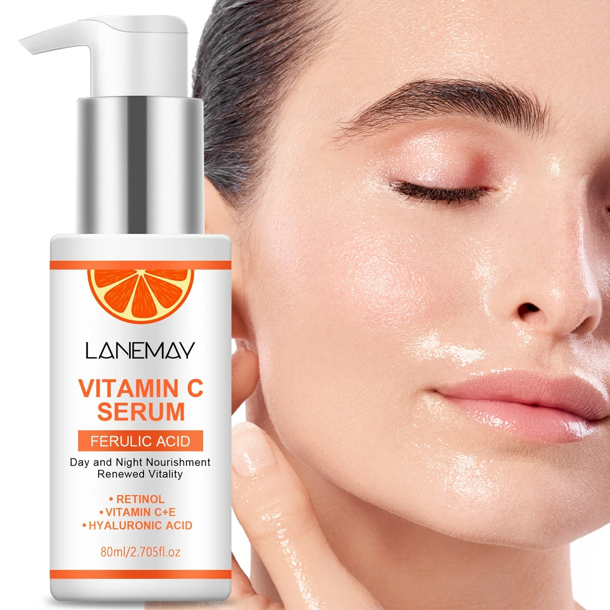Vitamin C Serum With Ferulic Acid and Hyaluronic Acid - Hydrate & Plump Skin, Restore Radiance, Improve Dull Skin