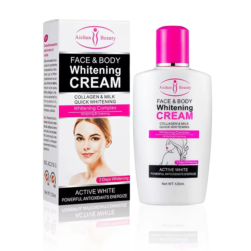 120ml Face Body Bleaching Cream Collagen Face Body Lotion Feminine Improve Dark Skin Gentle Nourishing Dark Skin Care for Women