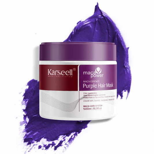 100ml/500ml Karseell Purple Hair Mask Professional Neutralizes Brass  Yellow Tones For Blonde Silver Gray Highlighted Hair