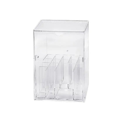 Flip-Top Clear Makeup Brush Holder Cosmetic Storage Box Dust-Proof Desktop Organizer for Brushes And Accessories