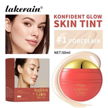 Lakerain Glow Skin Tint Foundation Long Lasting Moisturizing Even Skin Tone Concealer Sunscreen Brighten Skin Face Cosmetics
