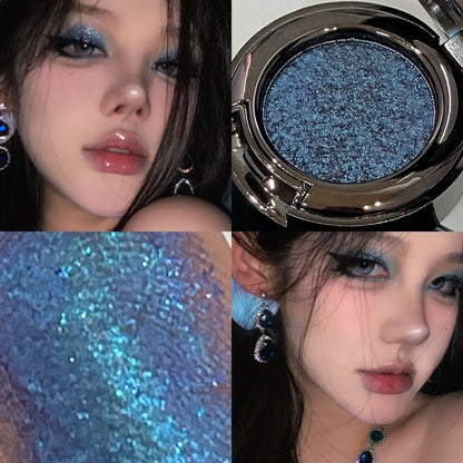 Metallic Glitter Smoked Green Eyeshadow Cream Chameleon Blue Sparkling Shimmer Highlighter Eyeshadow Palette Eye Shadow Makeup