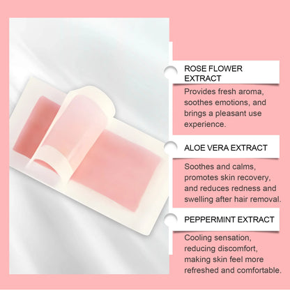 OceAura Hair Removal Wax Strips for Legs and Body Hair Growth Postponement Easy Operation Non-Irritating Depilatory Wax Strips
