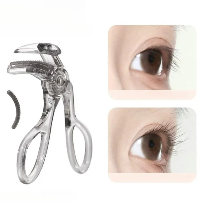 Portable Wide-Angle Eyelash Curler with Built-in Comb - for All Eye Shapes | Beginner-Friendly & Battery-Free (Travel Must-Have)