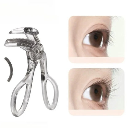 Portable Wide-Angle Eyelash Curler with Built-in Comb - for All Eye Shapes | Beginner-Friendly & Battery-Free (Travel Must-Have)