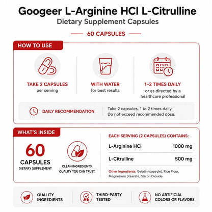 Googeer Men Vitality Capsules Daily Energy & Focus, Portable Care for Active Lifestyle, Easy To Carry Anytime Wellness Support