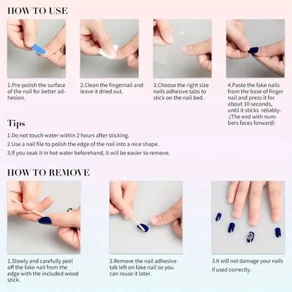 10 PCS Luxury Handmade Press on Nails Short Oval Christmas Style Design with 3-PIECE Tool Adhesive Nail Glue Tabs