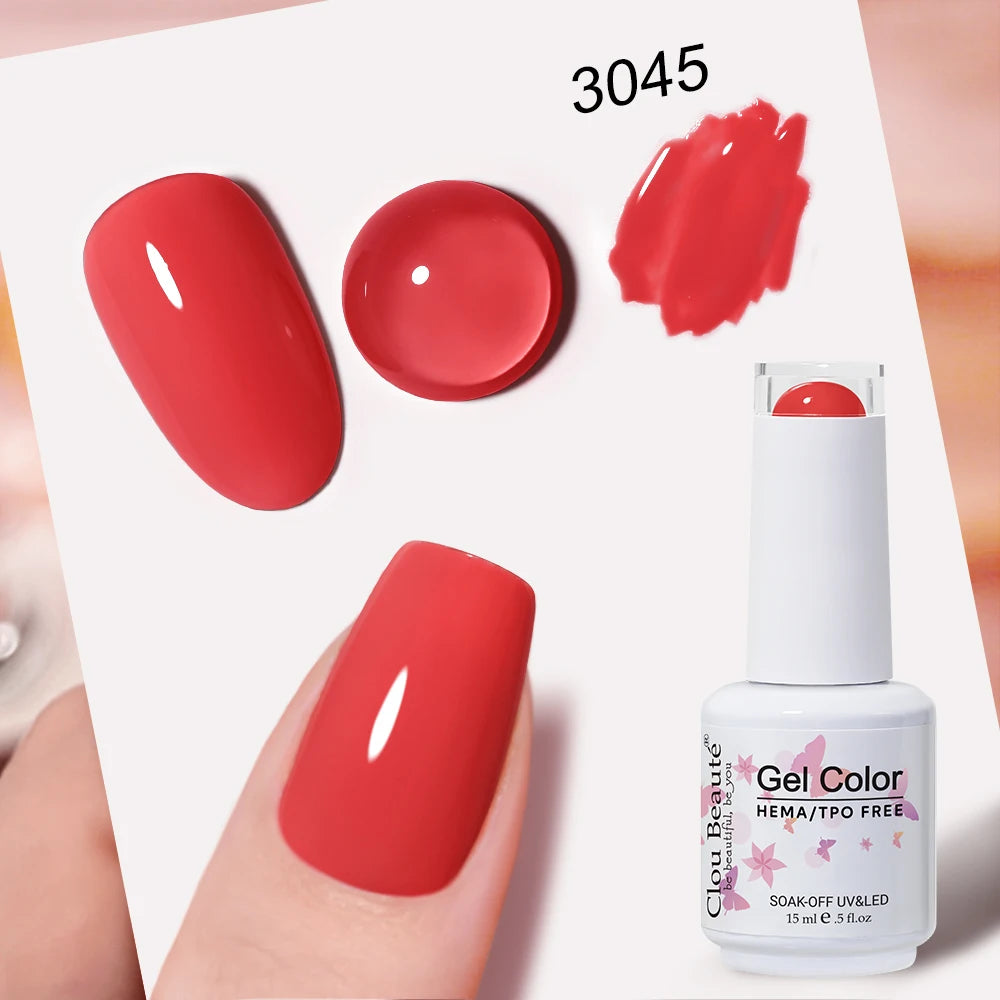 Clou Beaute 15ml Nail Gel Polish Vernis Semi Permanent UV Soak off Varnish Tpo Free Nail Polish Nail Art Gel Lacquer
