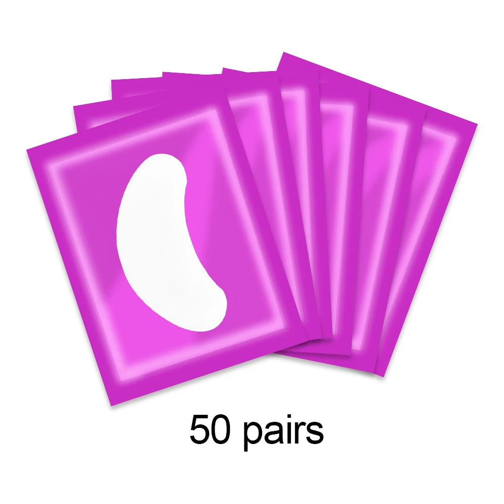 50 Pairs Eyelash Extension Patch Hydrogel Patches Gel Pad Makeup Lash Lift Tools Under Eye Patch Pads for Eyelash Extension