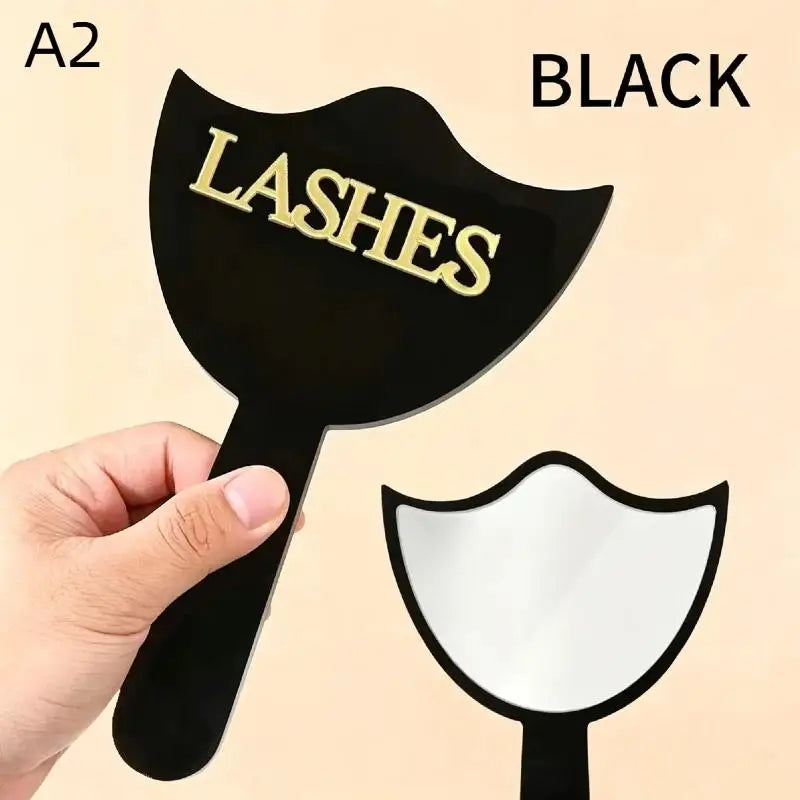 New 1Pcs Precision Makeup Mirror HD Glass Lash Extension Mirror With Handle For Lash Artists & Salon Use