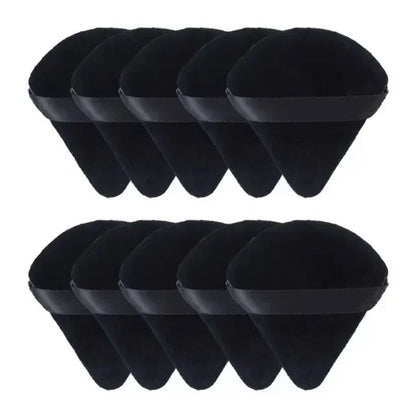 2/5/10/20Pcs Triangle Velvet Powder Puff Mini Face Makeup Sponge Washable Lightweight Cosmetics