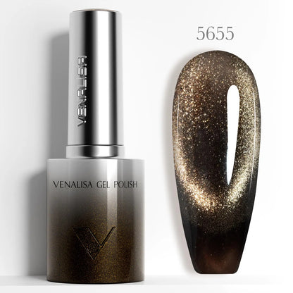 10ml Venalisa Hema Free TPO Free Gel Nail Polish Christmas New Year Soak Off Glitter Red Colors Cat Eye Magnet Nail Gel Polish