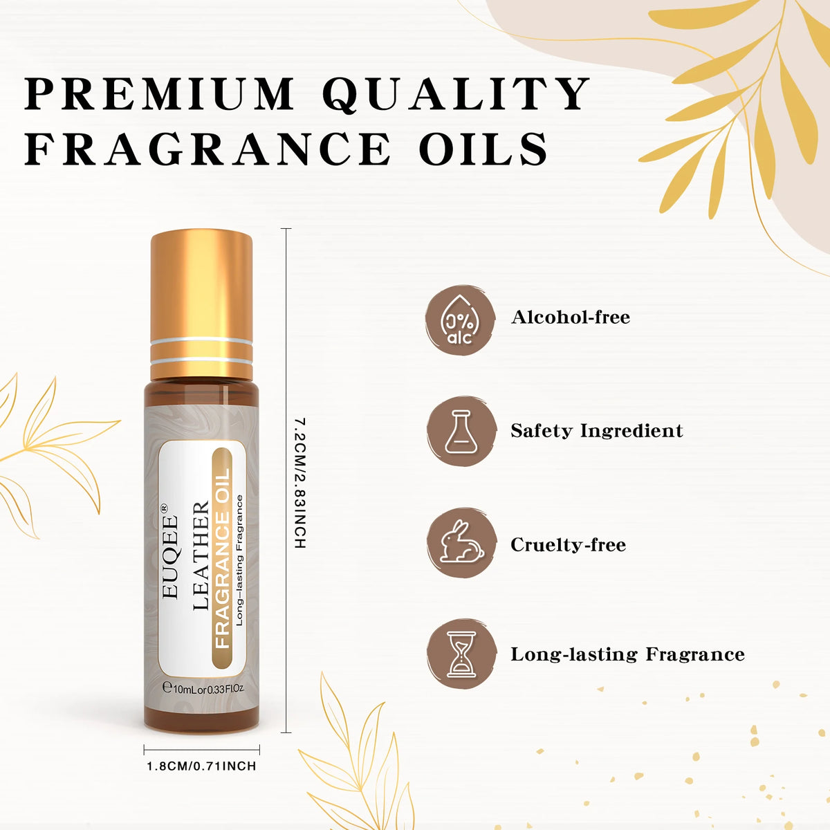 EUQEE Men's Aroma Essential Oil with Roller, Dragons Blood Sweet Tobacco Leather Fragrance Oil for Making Perfume Aromatic Spray