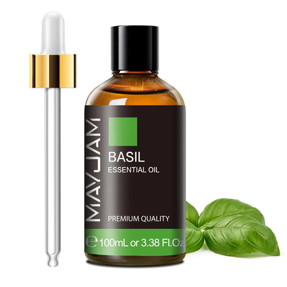 MAYJAM 100ml Pure Essential Oil with Glass Dropper, Aromatherapy Essential Oils Lavender Eucalyptus Rosemary Vanilla Aroma Oil