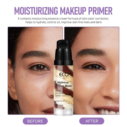 2-Pack 40g Radiant Makeup Primer Moisturizing Even Skin Tone Blemish & Pore Covering Color Makeup Base