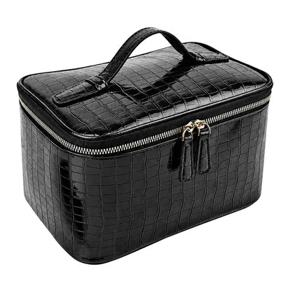 Embossed Makeup Bag Large Capacity Waterproof Travel Toiletry Bag Fashion Portable Women Cosmetic Storage Organizer