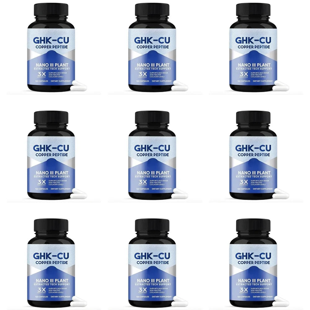 GHK-Cu Copper Peptide Capsules for Skin Repair Support, Collagen Metabolism Support, and Antioxidant Protection - 120 Capsules