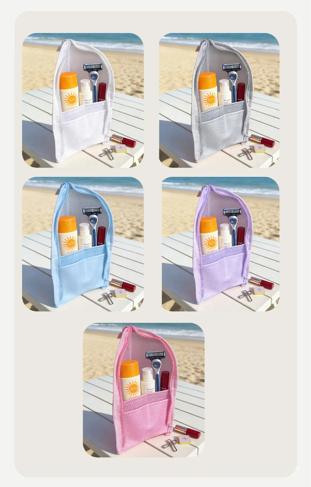 Standing Mesh Toiletry Bag Portable EVA Travel Foldable Toothbrush Cosmetic Organizer Women Bathroom Storage Pouch Сумка