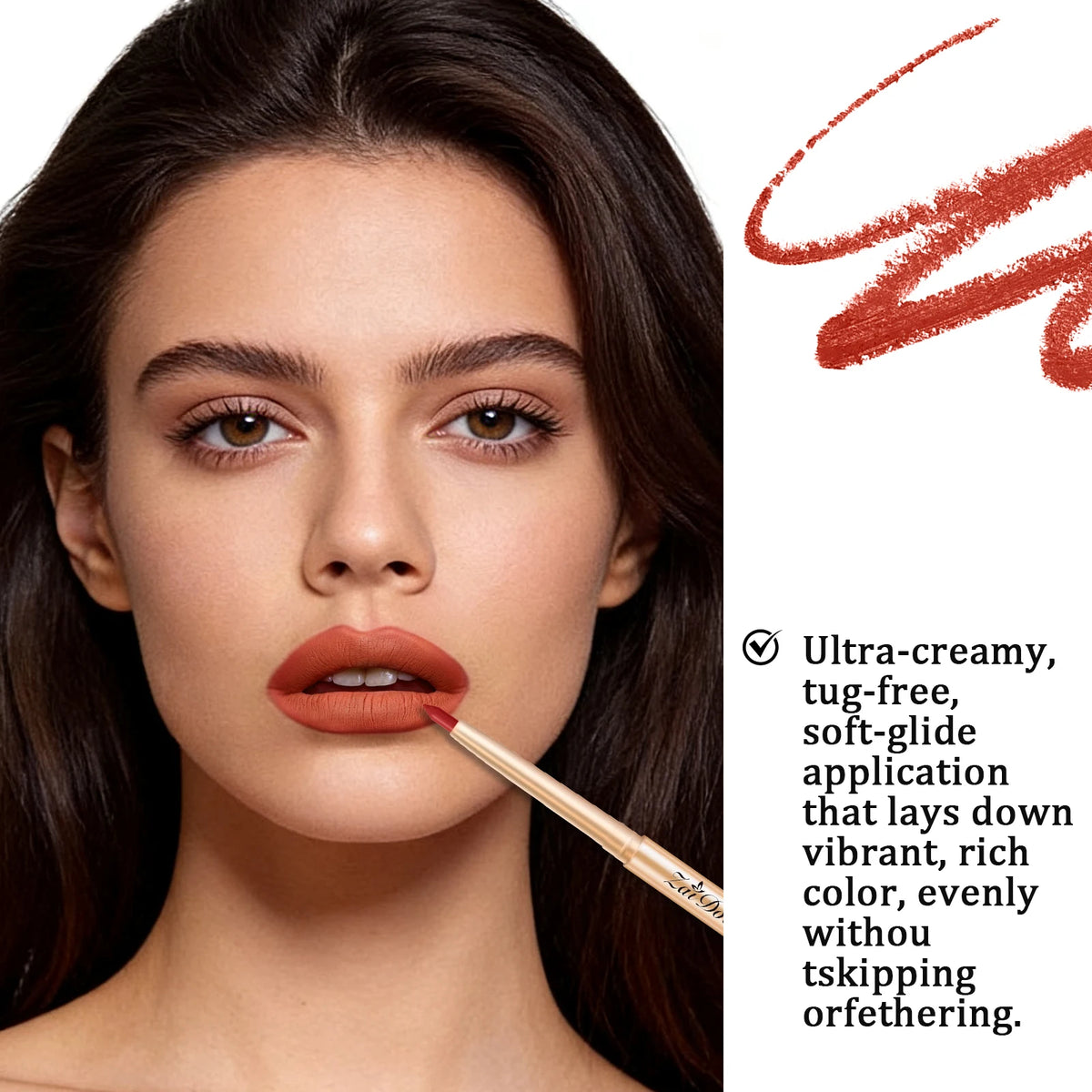 ZaiDoc 3 Colors Lip Liner Pencil Set Long Lasting Waterproof Smudge Proof Smooth Lip Pencil Natural Finish Daily Makeup