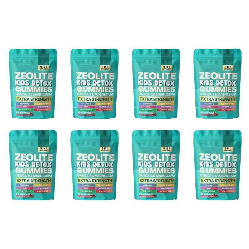 Zeolite Gummies 60 Count Contain Multivitamin Omega-3 Magnesium and Elderberry Support Detoxification & Immune System Health