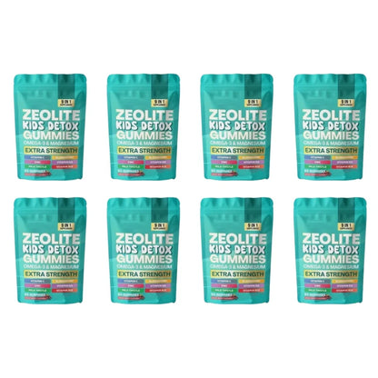 Zeolite Gummies 60 Count Contain Multivitamin Omega-3 Magnesium and Elderberry Support Detoxification & Immune System Health