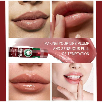 Christmas Lip Balm Set,Festival Gift Box 8-Piece Lipstick Kit, Lip Winter Anti Cracking Moisturizing Brightening Care,Non Sticky