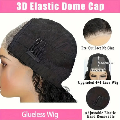5x5 Glueless Bob Wigs Human Hair Pre Plucked Pre Cut Wear and Go 13x6 HD Lace Front Closure Wig Straight Short Wig 250 Density