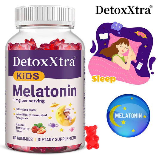 Melatonin Gummies 1mg - Children's Sleep Aids, Relieves Stress, Improves Insomnia, Improves Sleep Quality and Deeper Sleep