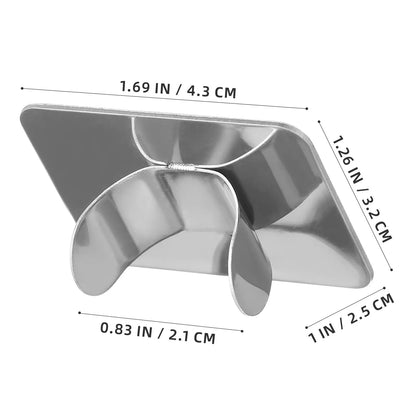 Stainless Steel Makeup Mixing Palette with Ring Portable Metal Tray for Foundation & Nail Art Reusable Cosmetic Organizer Plate