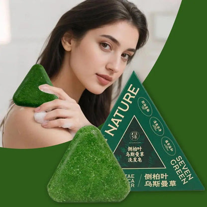 1/3/5/10PCS-120g Organic Usman Grass Herbal Solid Hair Soap Mild Formula Hair Care Multiflorum Handmade Shampoo Bar