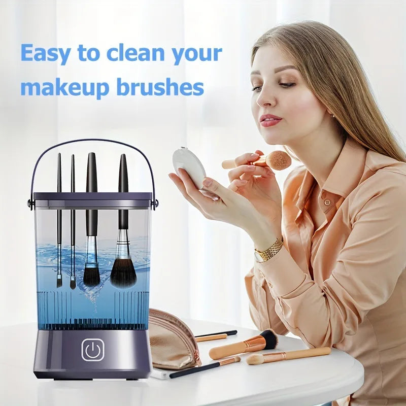 3 in 1 Automatic USB Makeup Brush Cleaner Electric Portable Rechargeable Professional Makeup Cleaner for Makeup Brushes
