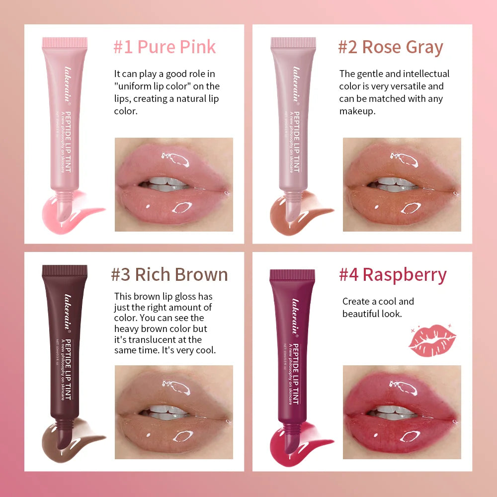 Christmas Gift Hydrating Lip Gloss Glitter Plumping Lipgloss High Shine Glass Finish Nude Colors Shiny Jelly Liquid Lipstick