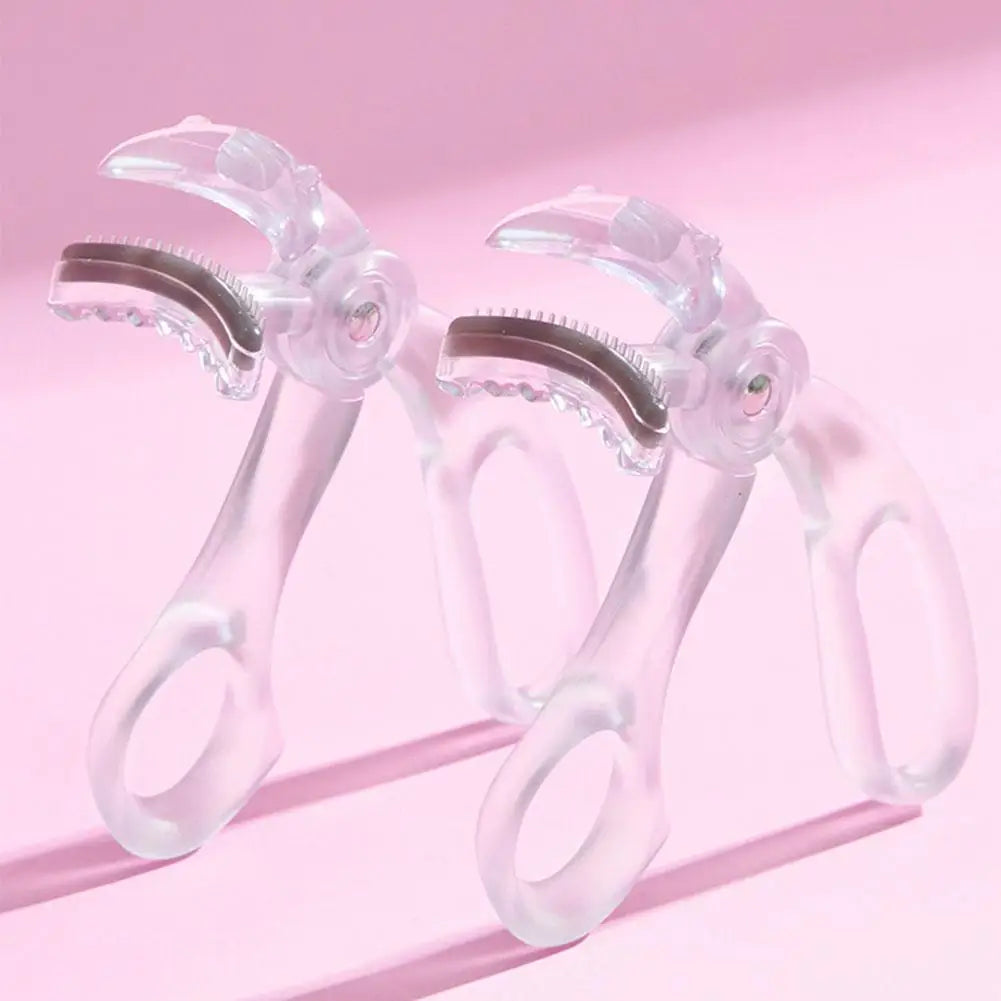Portable Women Eyelash Curler Frameless Wide Angle Comb Lash Tool No Pinch Long Lasting Curl Hold
